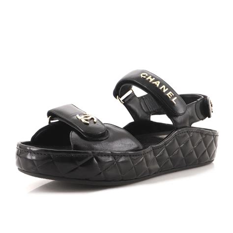 chanel high heels sandals|chanel velcro sandals price.